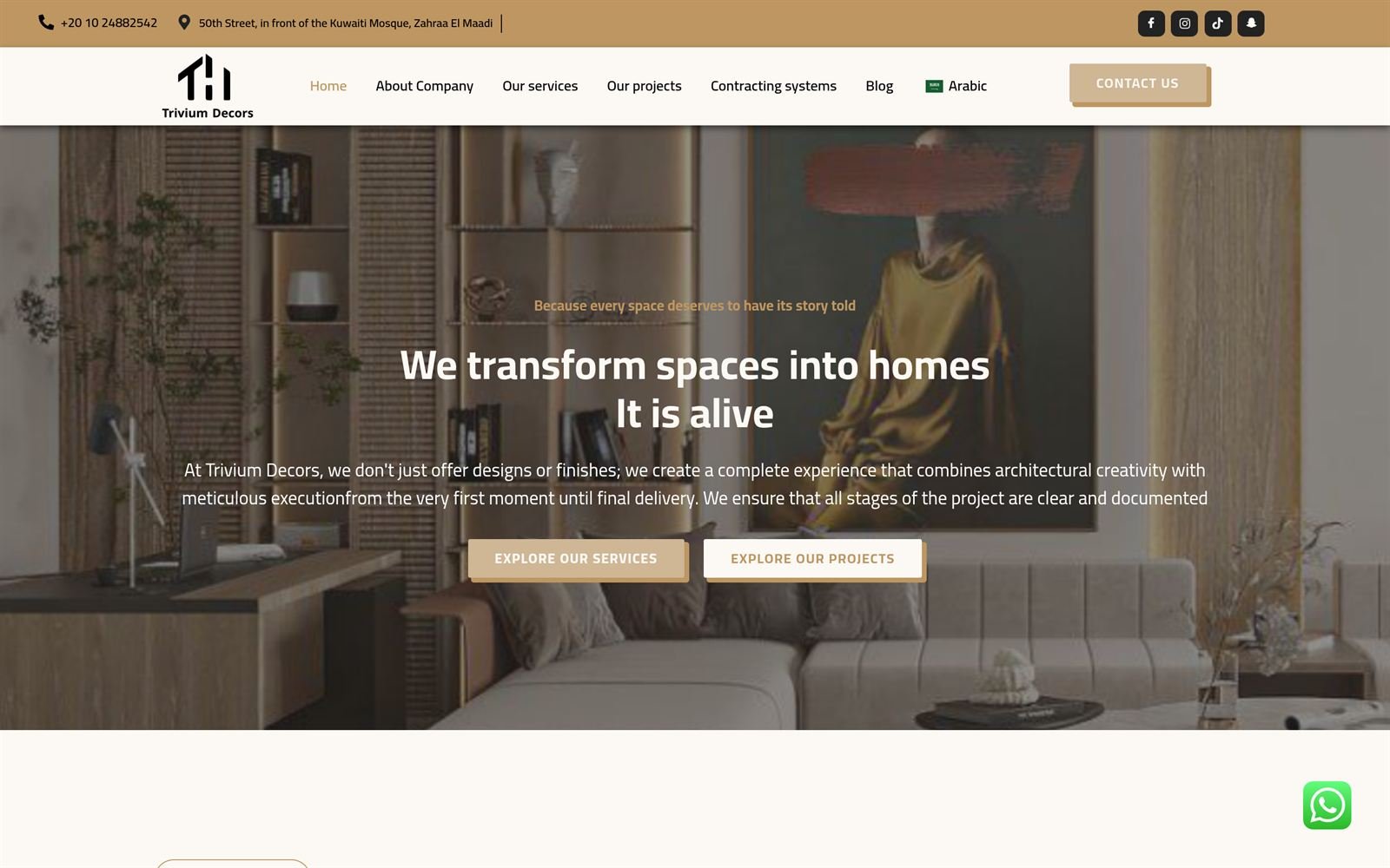 Trivium Decors website
